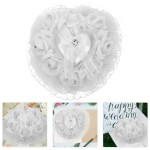 Wedding Pillow with Pink Flower for Marriage